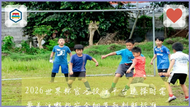 2026世界杯官方投注平台选择时需要关注哪些安全细节和判断标准